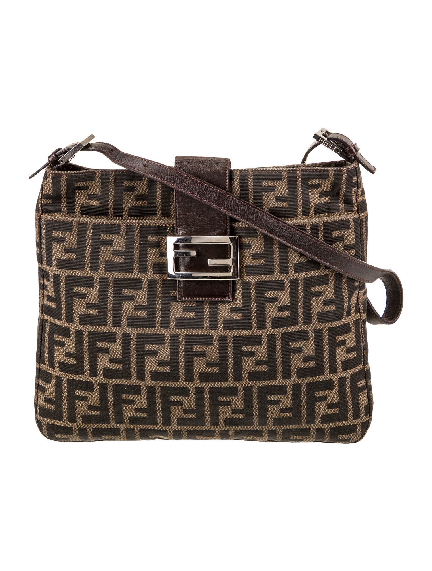 Fendi Zucca FF Shoulder Bag Vintage