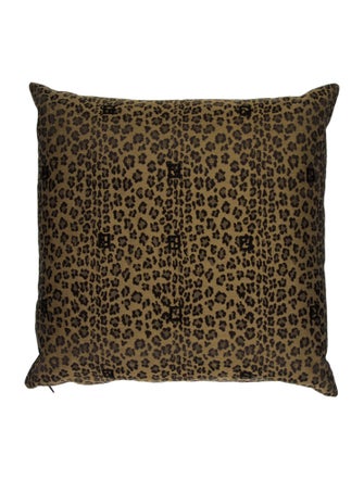 Fendi Cheetah Print Throw Pillow