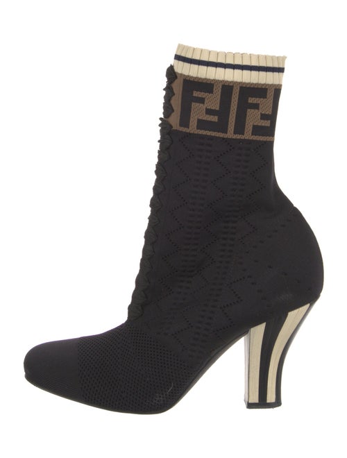 Fendi Zucca FF Logo Printed Sock Boots