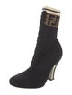 Fendi Zucca FF Logo Printed Sock Boots