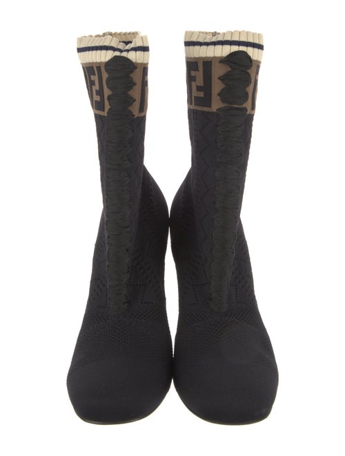 Fendi Zucca FF Logo Printed Sock Boots