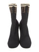 Fendi Zucca FF Logo Printed Sock Boots