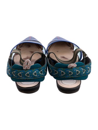 Fendi Zucca FF Logo Mesh Slingback Flats