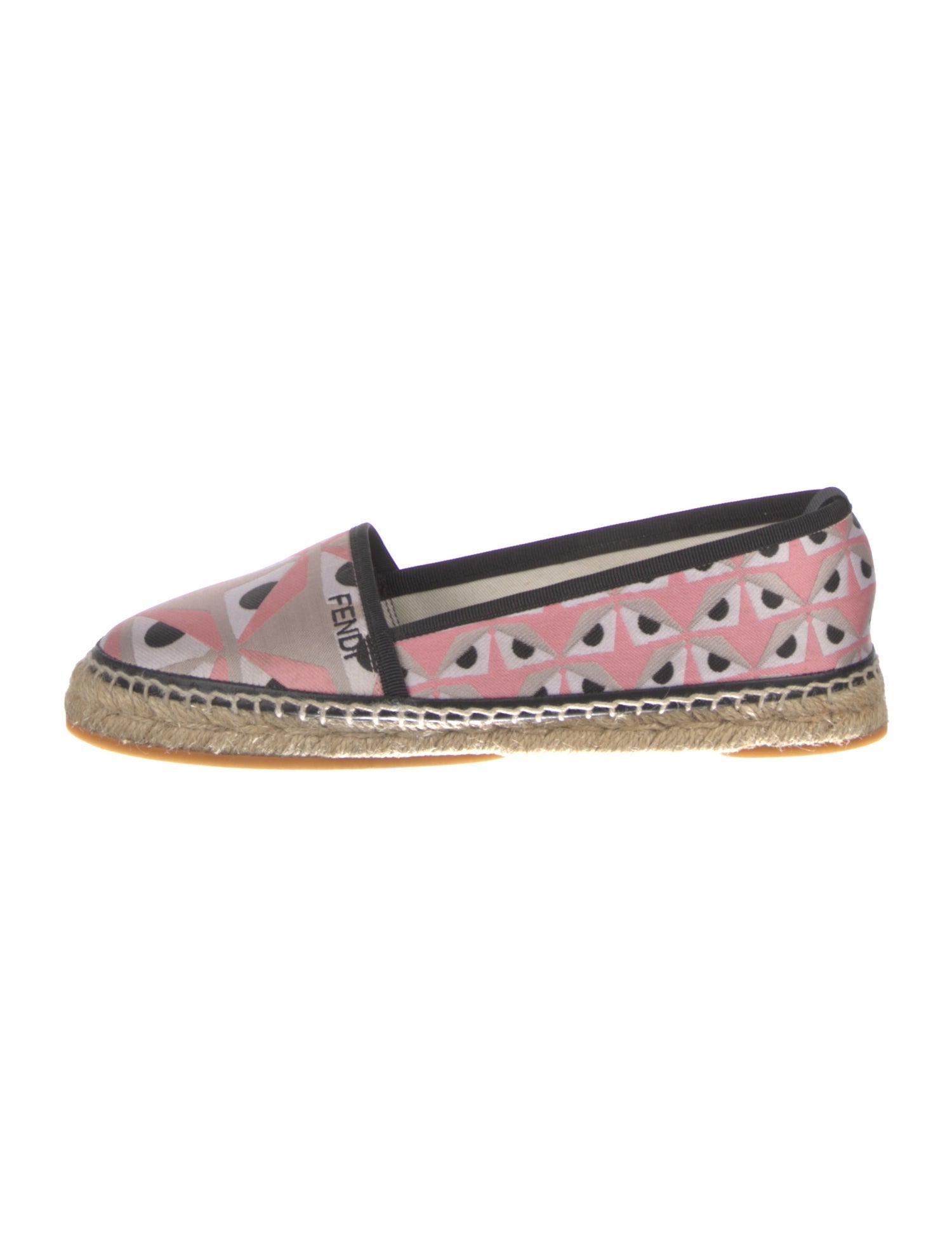 Fendi Monsters Motif Grosgrain Trim Espadrille Sneakers