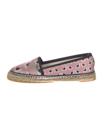 Fendi Monsters Motif Grosgrain Trim Espadrille Sneakers