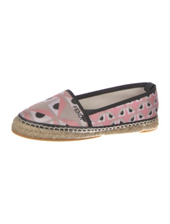 Fendi Monsters Motif Grosgrain Trim Espadrille Sneakers
