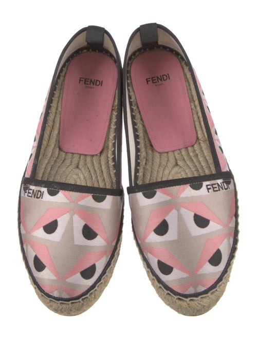 Fendi Monsters Motif Grosgrain Trim Espadrille Sneakers