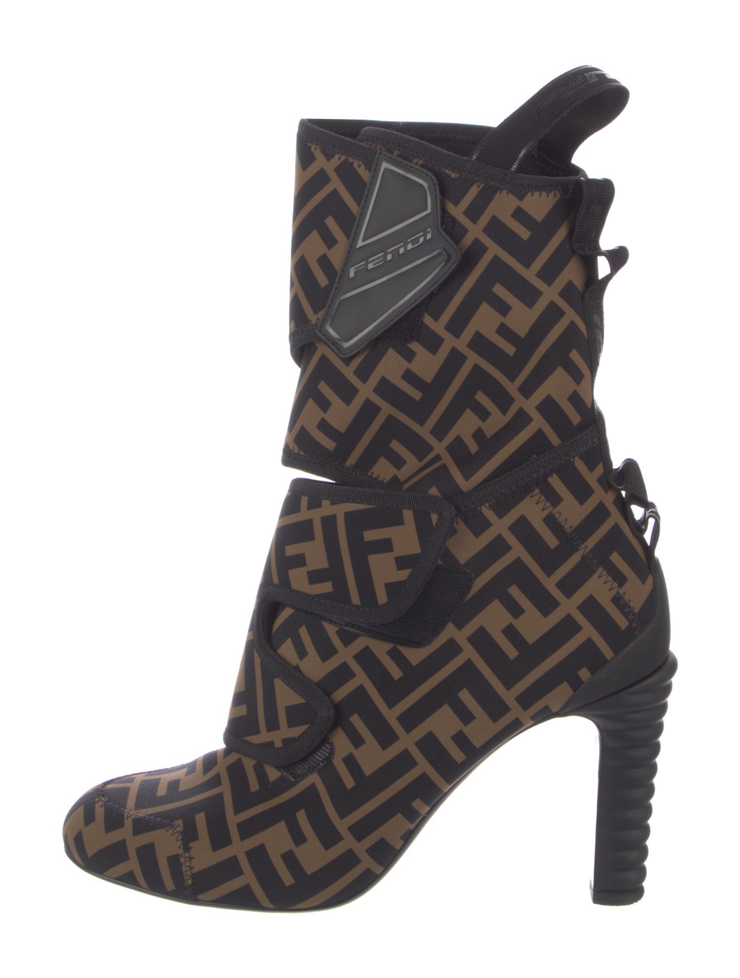 Fendi Zucca FF Logo Neoprene Boots
