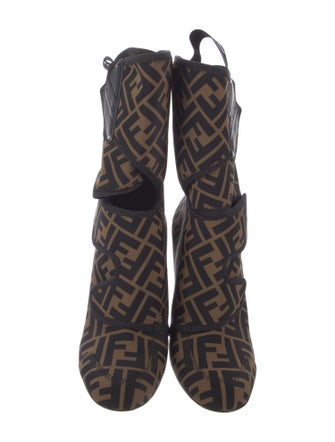 Fendi Zucca FF Logo Neoprene Boots