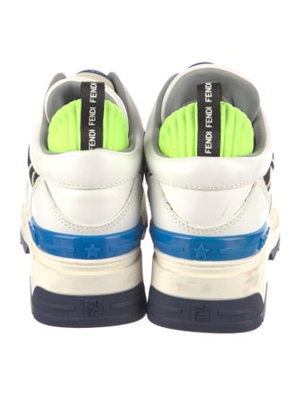 Fendi Zucca FF Logo Leather Chunky Sneakers