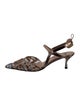 Fendi Patterned Mesh Accents Slingback Pumps