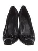 Fendi Zucchino FF Logo Patent Leather Pumps