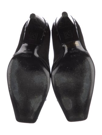 Fendi Zucchino FF Logo Patent Leather Pumps