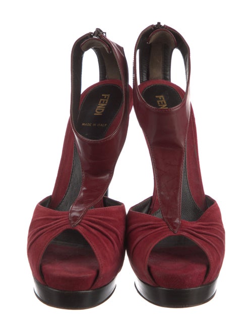 Fendi Suede T-Strap Pumps