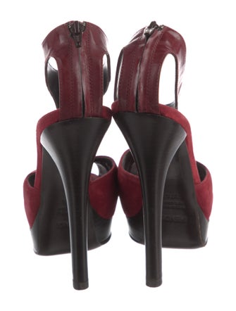 Fendi Suede T-Strap Pumps