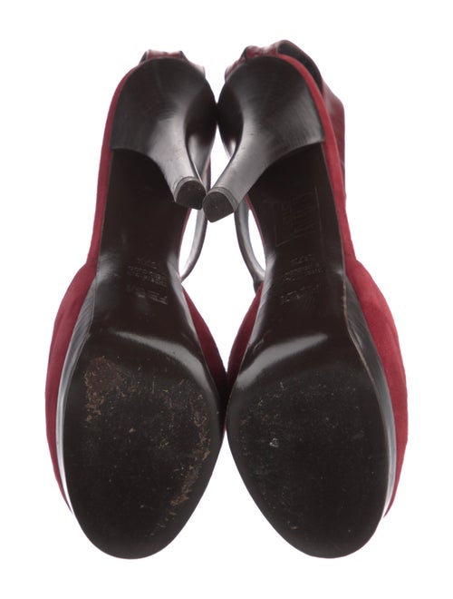 Fendi Suede T-Strap Pumps