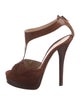 Fendi Suede T-Strap Pumps