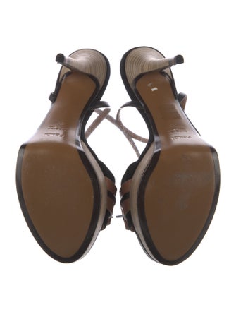 Fendi Suede Bow Accents Sandals
