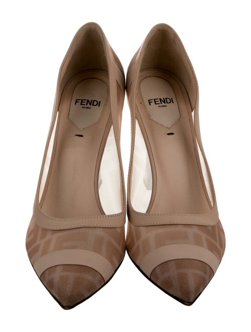 Fendi Zucca FF Logo Mesh Pumps