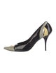 Fendi Patent Leather Colorblock Pattern Pumps