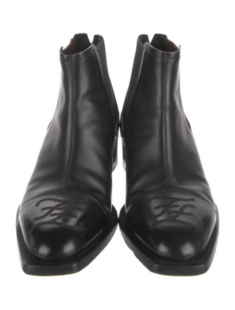 Fendi Leather Chelsea Boots