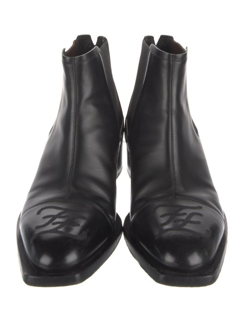 Fendi Leather Chelsea Boots