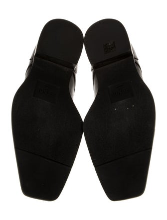 Fendi Leather Embroidered Accent Derby Shoes