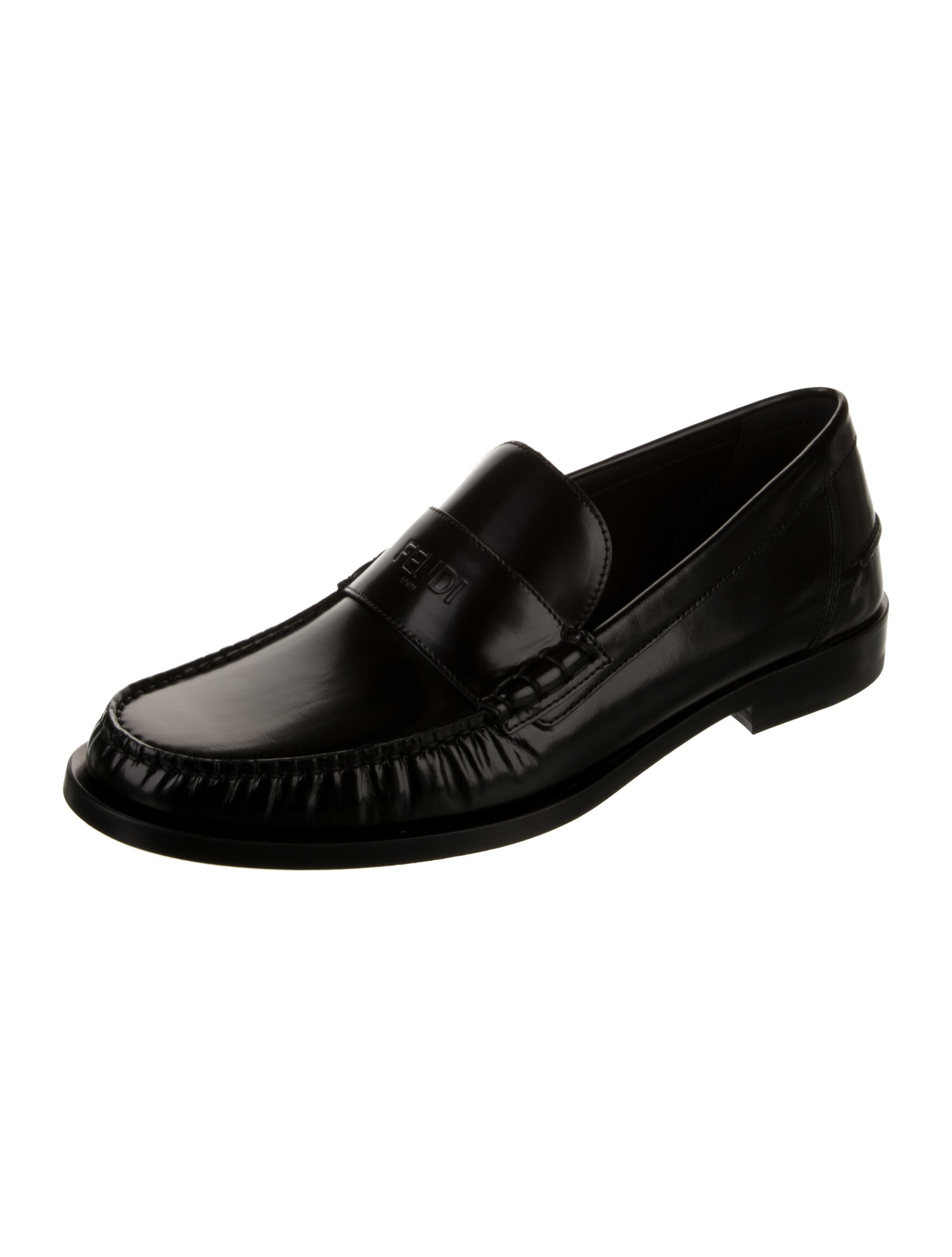 Fendi Leather Dress Loafers