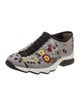 Fendi Floral Print Embroidered Accent Sneakers