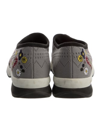 Fendi Floral Print Embroidered Accent Sneakers