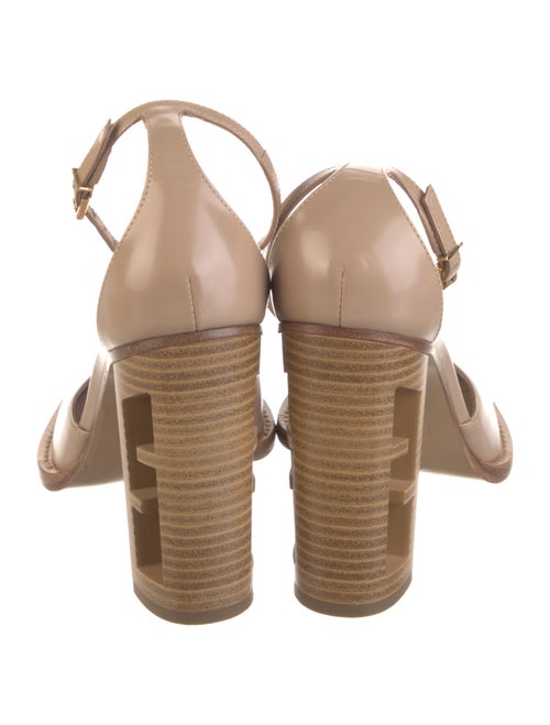 Fendi Zucca FF Logo Leather D'Orsay Pumps