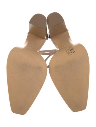 Fendi Zucca FF Logo Leather D'Orsay Pumps