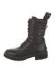 Fendi Zucca FF Logo Leather Combat Boots