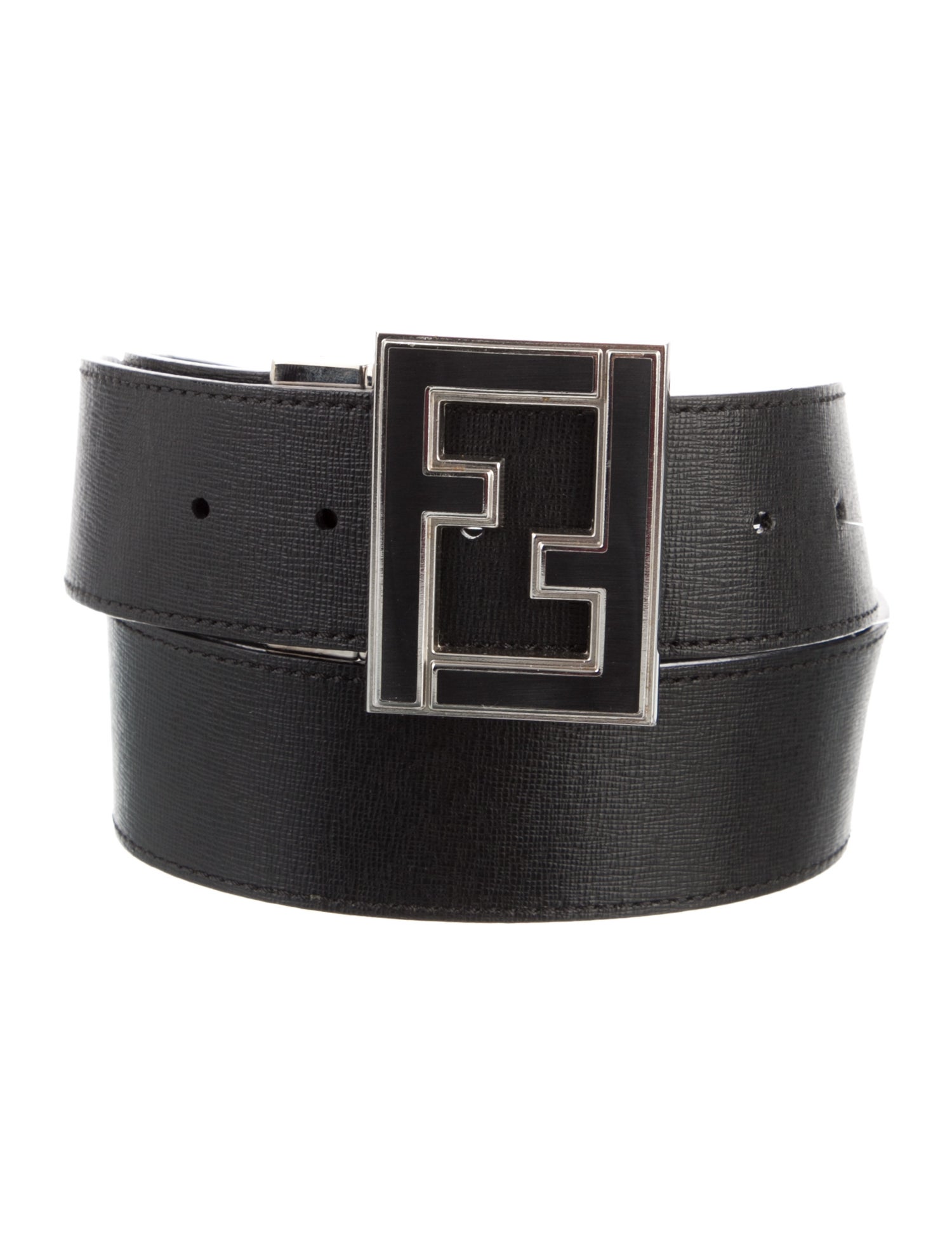 Fendi Zucca FF Logo Leather Belt