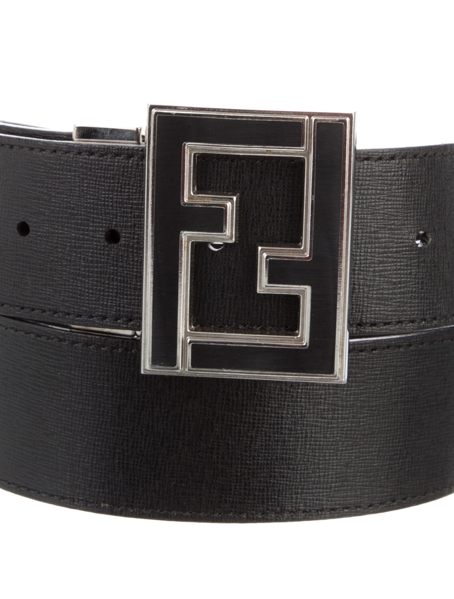 Fendi Zucca FF Logo Leather Belt