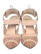 Fendi Zucca FF Logo Mesh Slingback Pumps