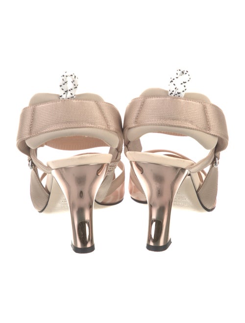 Fendi Zucca FF Logo Mesh Slingback Pumps