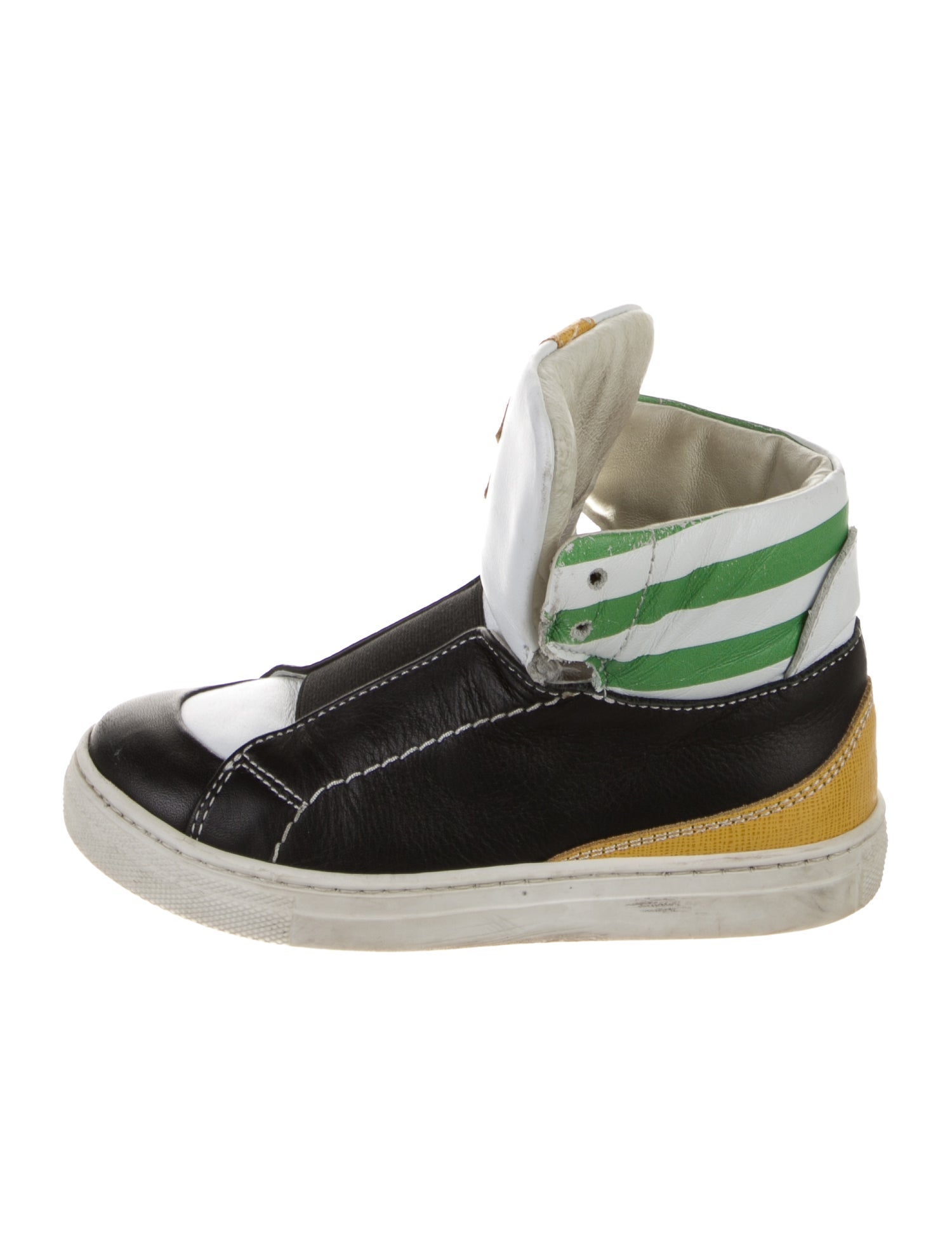 Fendi Boys' High Top Slip On Sneakers