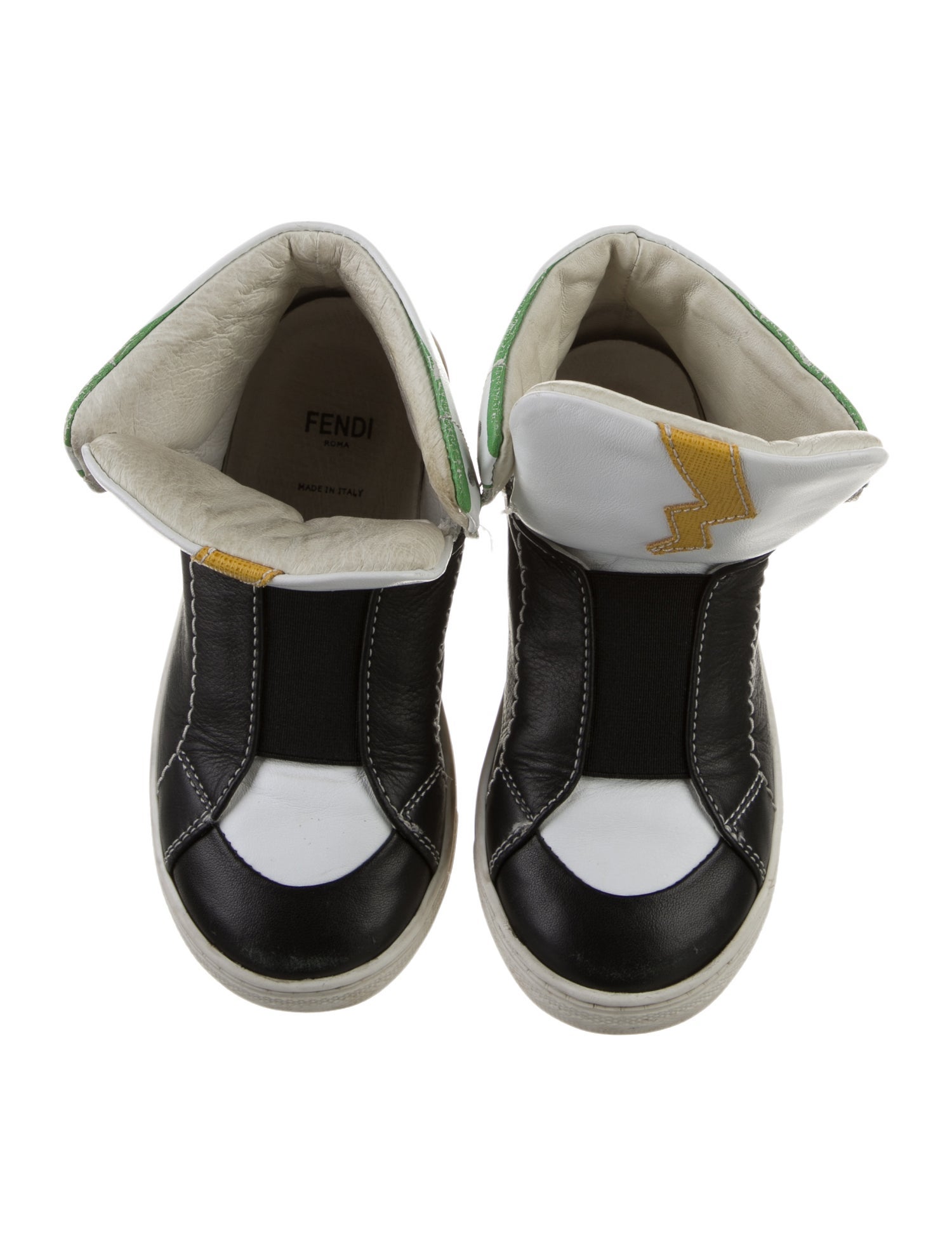 Fendi Boys' High Top Slip On Sneakers