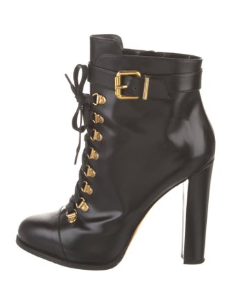 Fendi Leather Lace-Up Boots