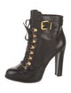 Fendi Leather Lace-Up Boots