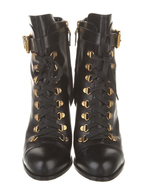 Fendi Leather Lace-Up Boots