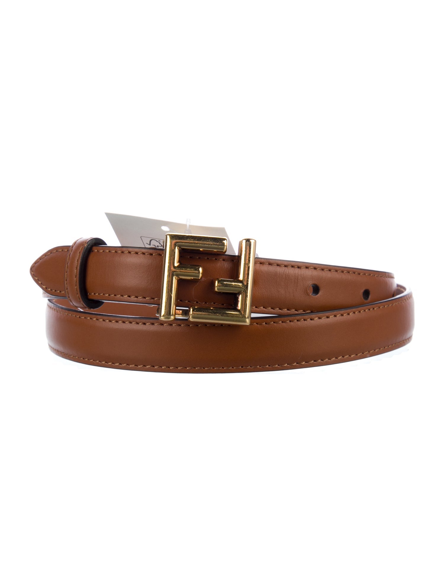 Fendi Skinny Leather Belt