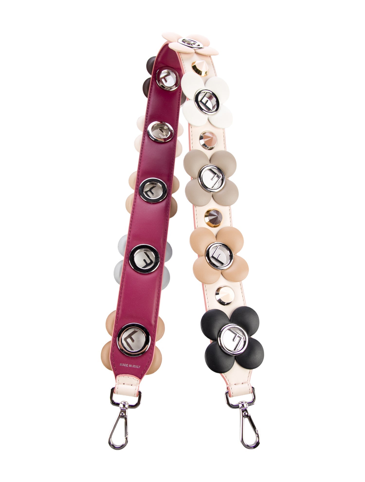 Fendi Leather Studded Bag Strap