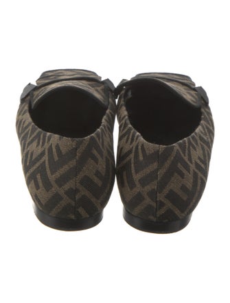 Fendi Zucca FF Logo Canvas Loafers
