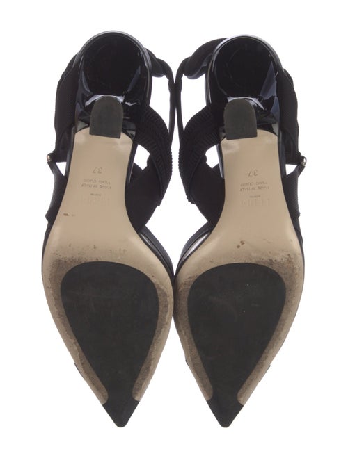 Fendi Zucca FF Logo Mesh Slingback Pumps