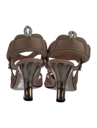 Fendi Zucca FF Logo Mesh Slingback Pumps