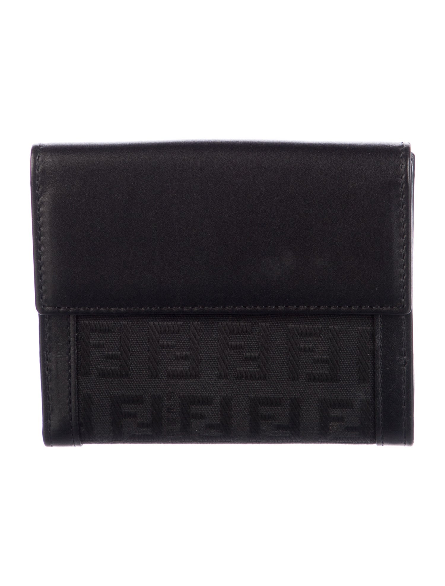 Fendi Vintage Zucca FF Logo Compact Wallet