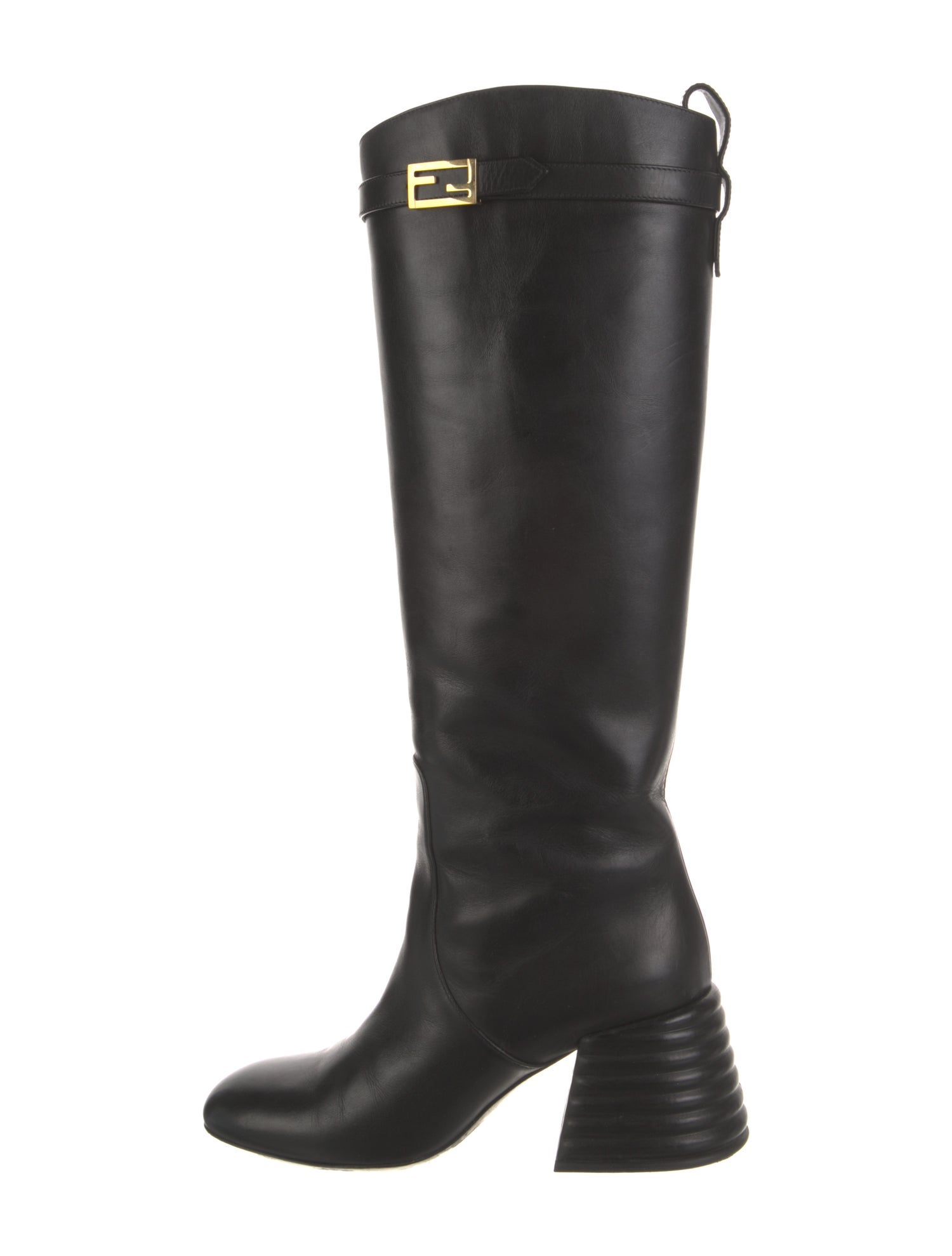 Fendi Leather Riding Boots