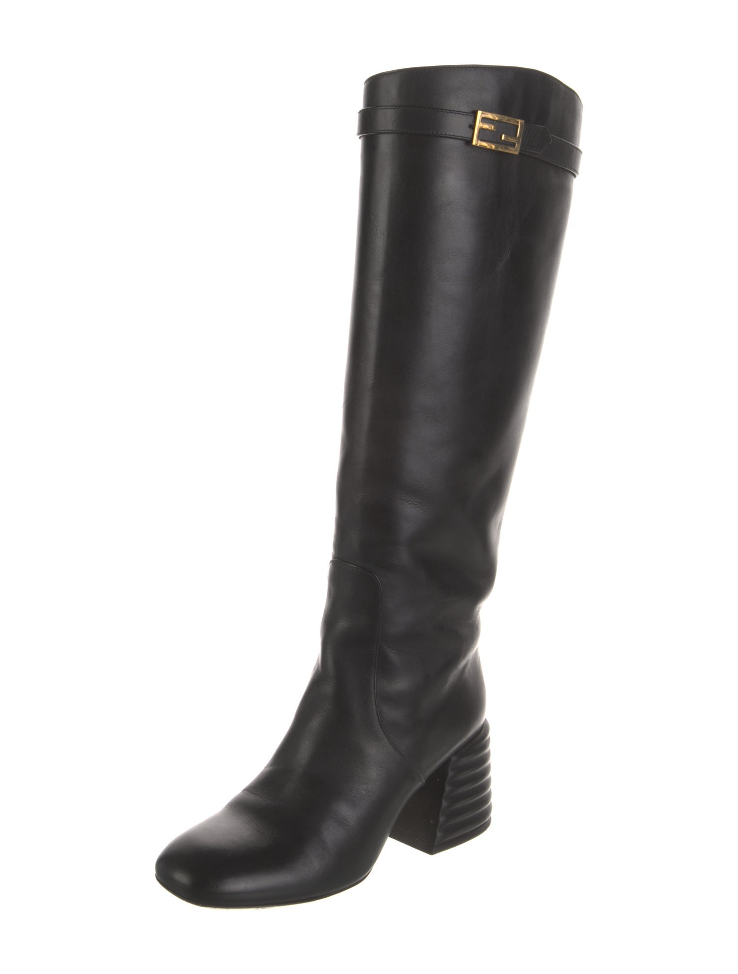 Fendi Leather Riding Boots